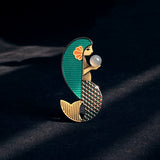 Amathea Pin with Blue Chalcedony