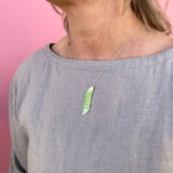 Pea Pod Necklace with Peridot
