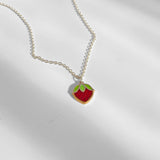Strawberry Solitaire Necklace