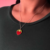 Strawberry Solitaire Necklace
