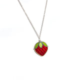 Strawberry Solitaire Necklace