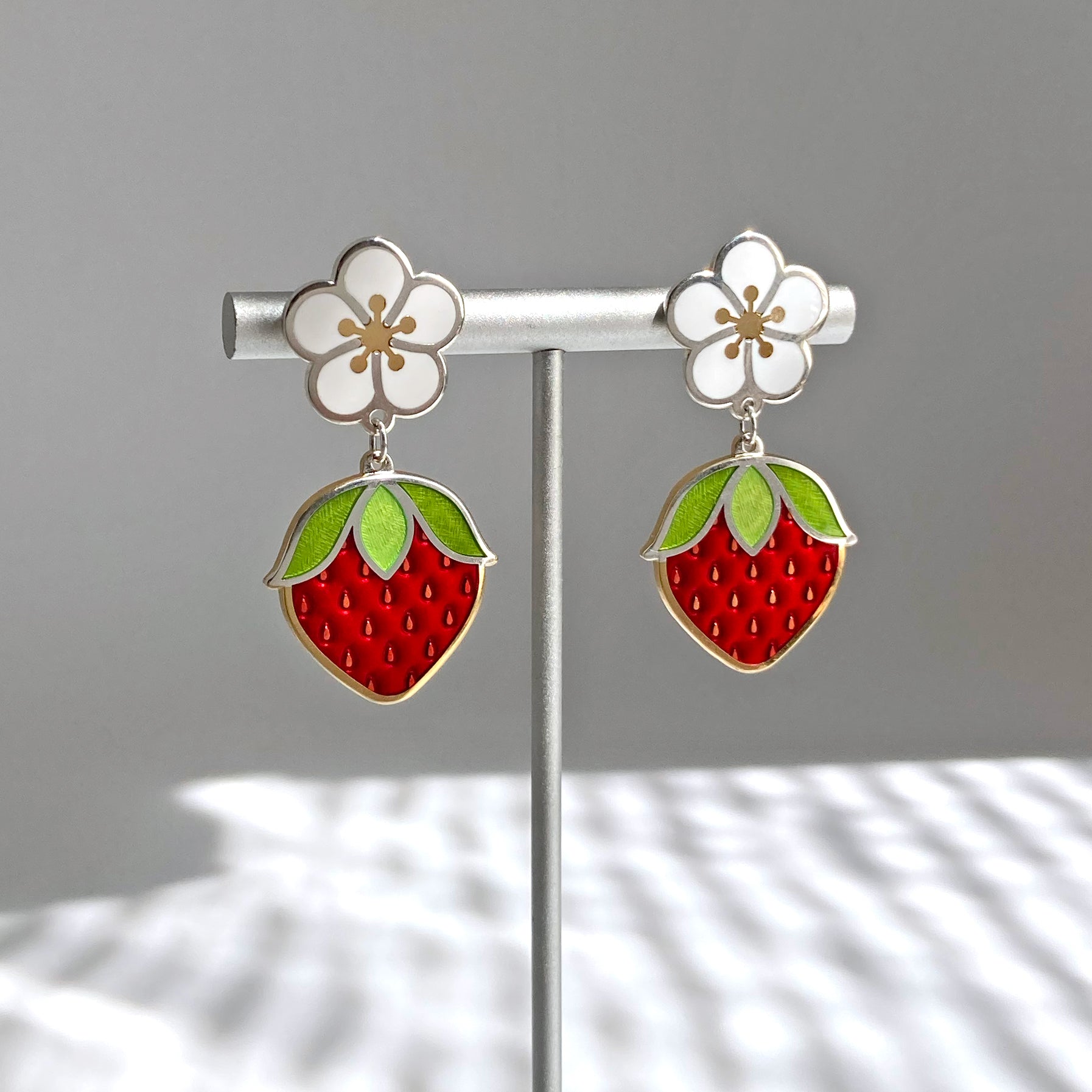 Strawberry earrings on sale