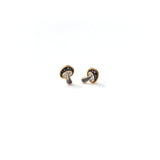 Amanita enamel mushroom earring studs seconds in black.
