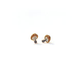Amanita enamel mushroom earring studs seconds in tangerine.